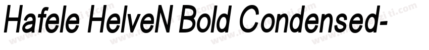 Hafele HelveN Bold Condensed字体转换